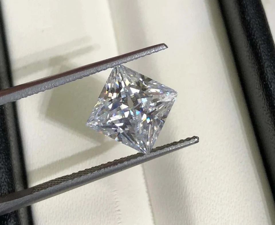 Princess Cut 3 Ct Lab-Grown CVD D-Color Diamond Certified Fl-Clarity Gemstone 4D - Image 2 of 4