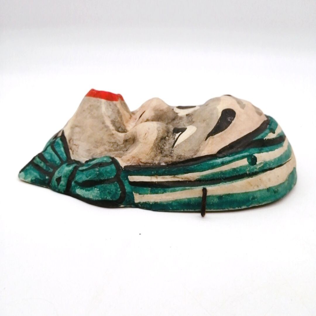 ⚠hariko Japanese HARIKO HYOTTOKO Mask Vintage KAGURA Paper Mache Interior