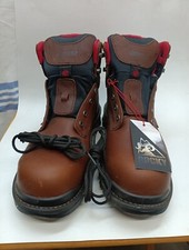 Rocky Mens Dark Brown Leather Rams Horn CT Work Boots