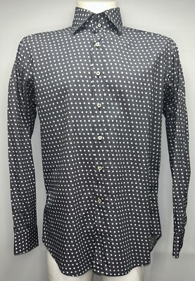 etro mens shirt 42 black/ white dot large | eBay etro mens shirt 42 black/ white dot large | eBay