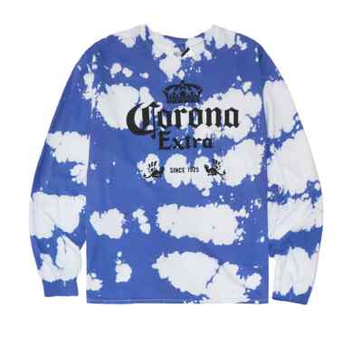 Men's Corona Extra Cerveza Beer Big Blue Sky Long Sleeve T-shirt by Bioworld