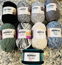 UPDATED NEW Bernat Blanket Yarn--Buy More & Save Mix & Match--Super Bulky #6
