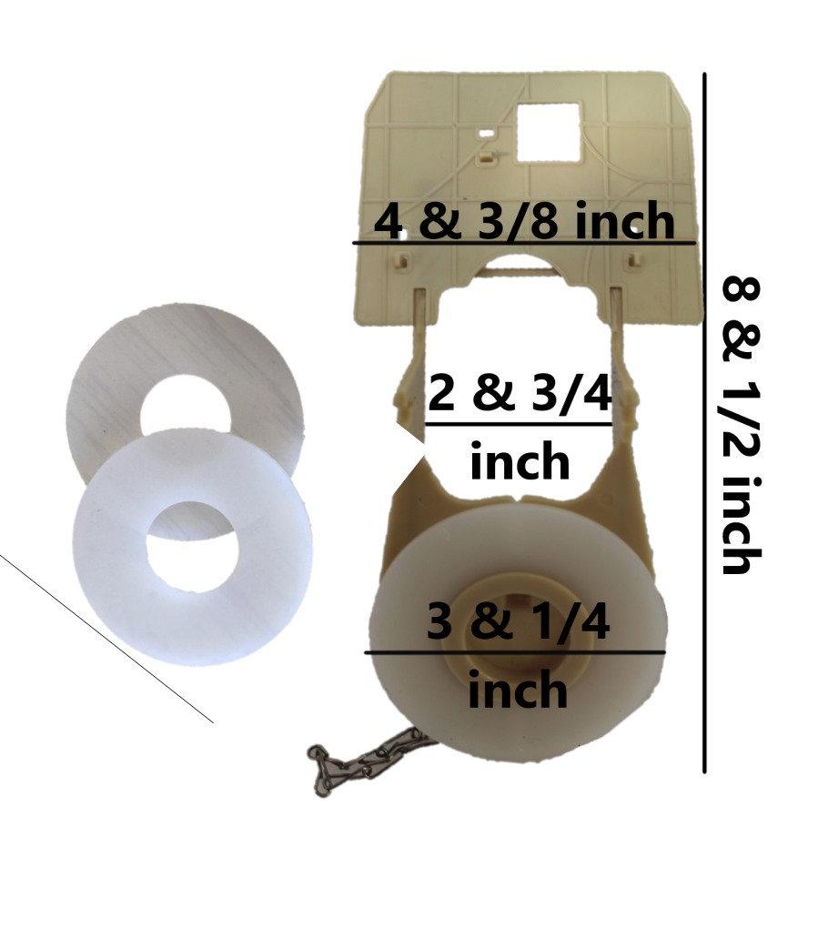 Toto THU092-7 Flapper for Drake Toilet, with 2 extra seals, 3 inch
