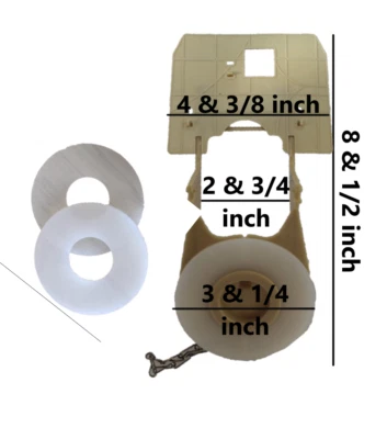 NUFLUSH Toto THU092-7 Flapper for Drake Toilet, with 2 extra seals, 3 inch flush hole