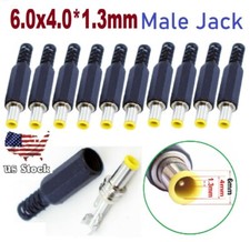 10 pcs 6.0x4.0mm 1.3mm 9.5mm Male DC Power Plug Socket Jack Connector Adapter