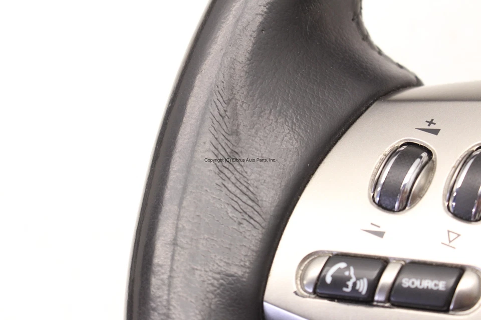 2010 2011 JAGUAR XFR LEATHER MULTIFUNCTION STEERING WHEEL EBONY BLACK OEM - Image 4 of 4