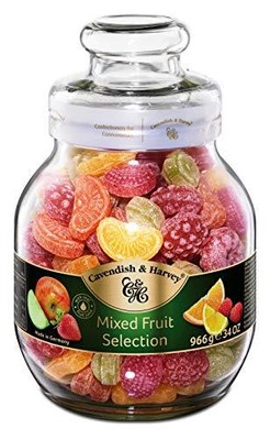 | Mixed Fruit Hard Candy Drops | 34 Ounce Jar