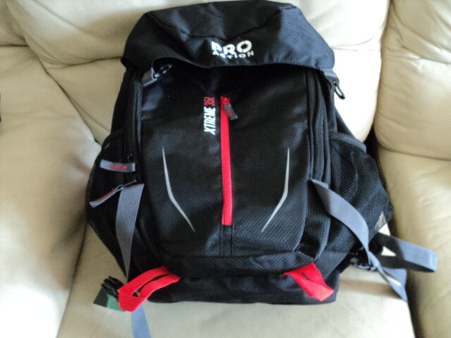 56x45x25cm Bag Luggage Large Rucksack Argos BNWT PRO ACTION XTREME 35L  Rucksack Hiking Bag Daypack BLACK