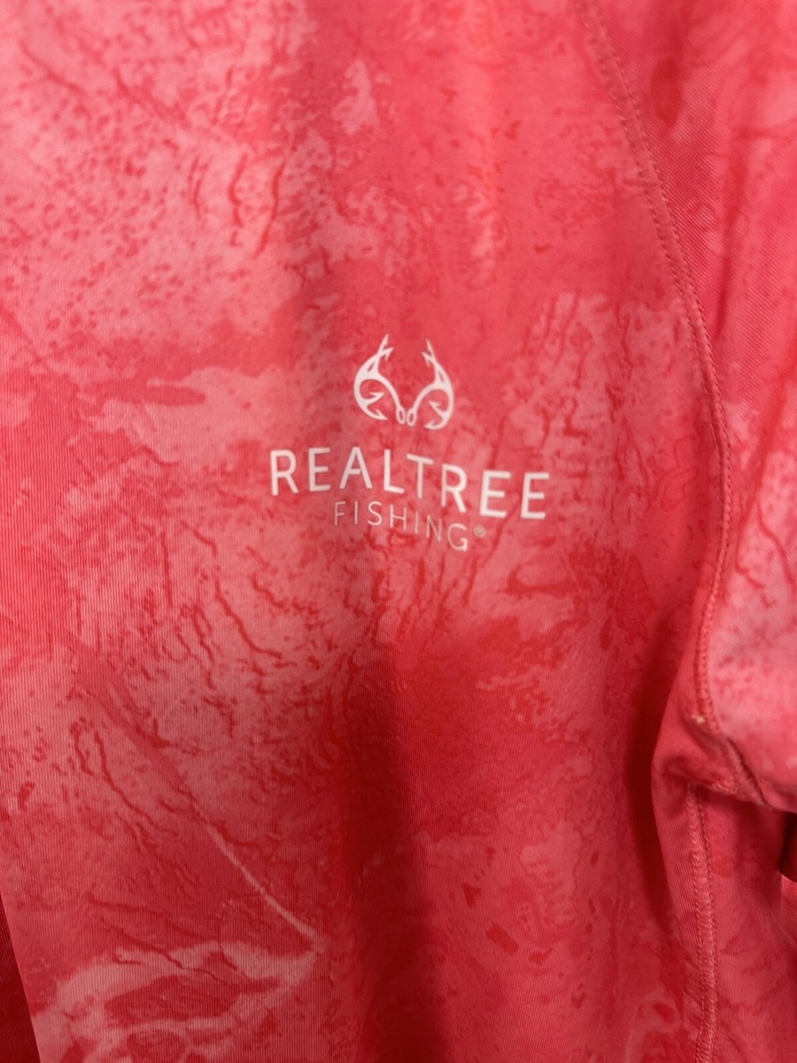 Chemise Realtree Fishing Manches Longues Pour Femme – Taille L, Rose, Dri-Fit, Stretch