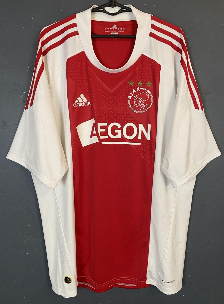 MEN ADIDAS FC AJAX AMSTERDAM 2010/2011 HOME FOOTBALL SOCCER SHIRT