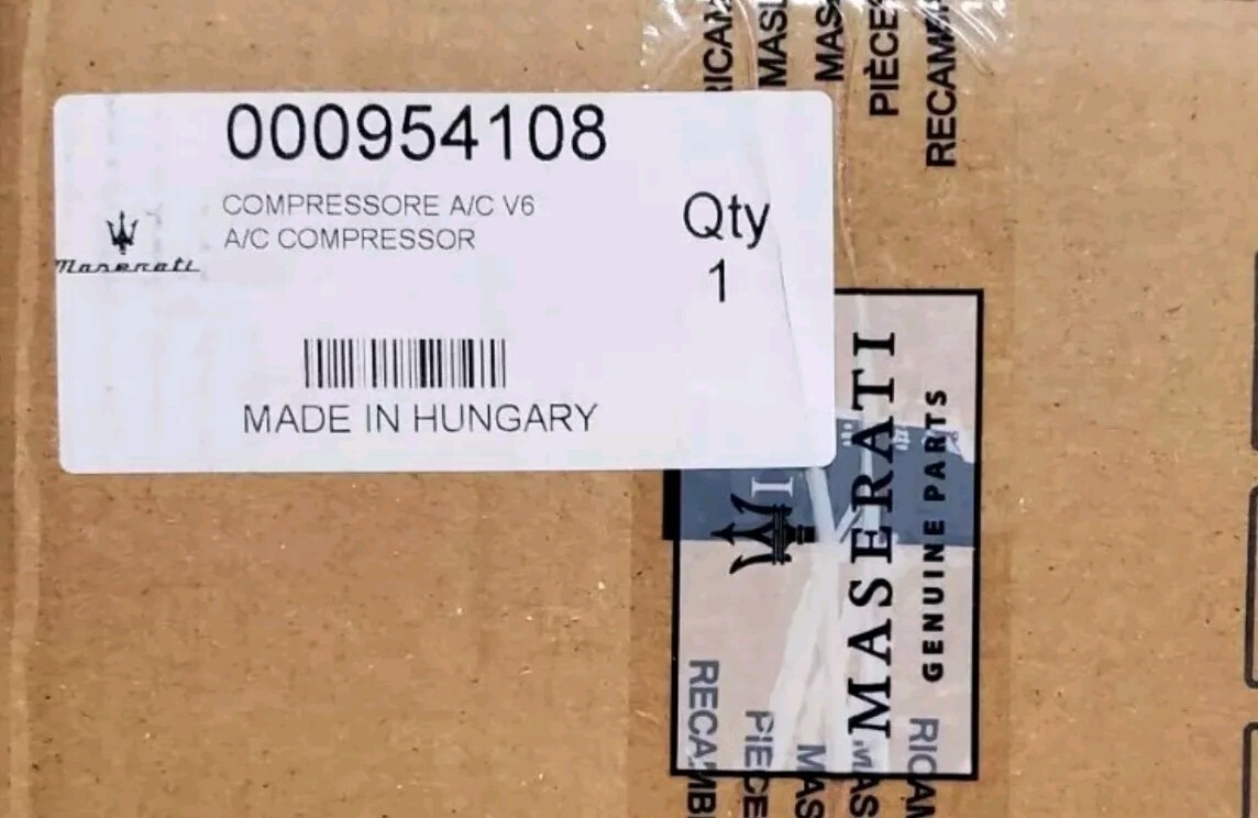 NEW OEM MASERATI GHIBLI LEVANTE Quattroporte AC COMPRESSOR 954108