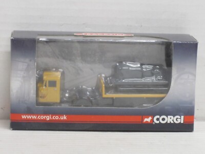 Scammell Mechanical Horse Sattelzug Flatbed/Load Railfreight gelb Box Corgi 1:76