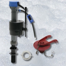 Toilet Fill Valve  2 in. Flapper Repair Kit PerforMAX Universal No Tank Removal