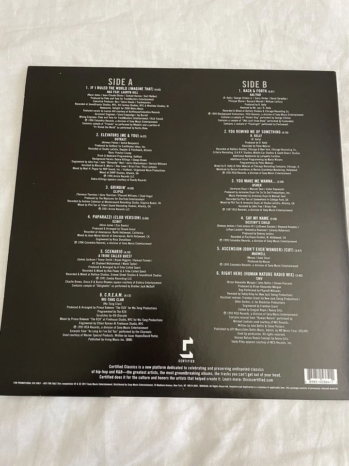 Certified Classics Vol. 1 - Vinyl LP Record Comp. Hip-Hop Clipse Wu-Tang Aaliyah - Image 2 of 4