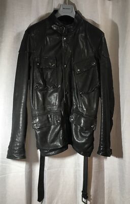 Belstaff Trialmaster Panther Style Leather Jacket Size 54EU UK44