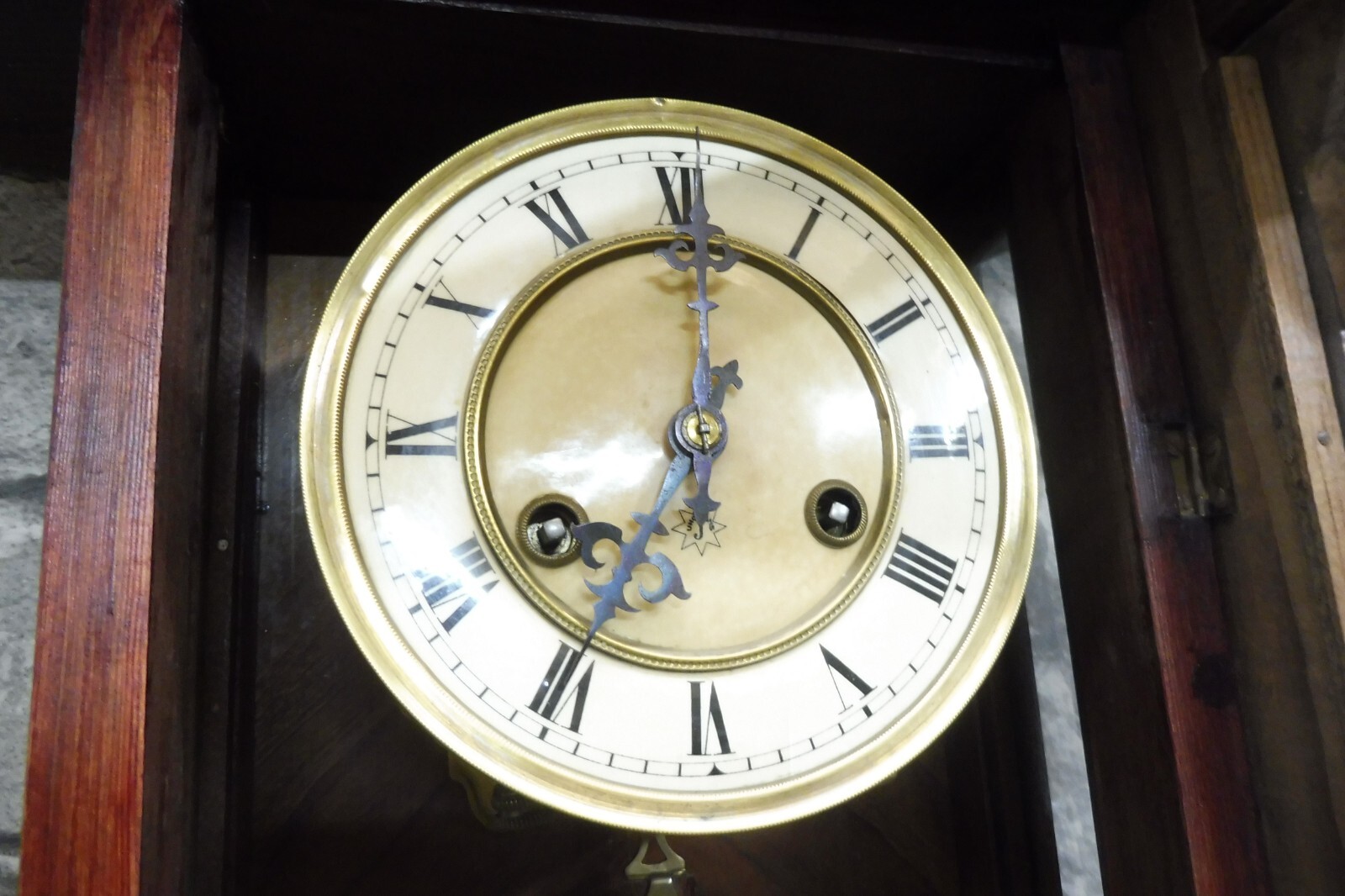 Antique Wooden German Wall Clock Antique Clock Regulator Junghans eBay