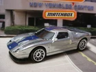 2021 MBX EXOTIC Design 2005 FORD GT☆zamac ; blue stripes ☆Matchbox LOOSE