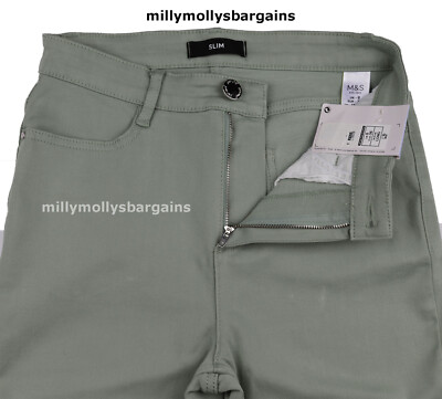 Marks and Spencer grüne schmale Damenjeans Größe 8 normal Etikett defekt von M&S