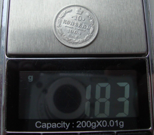 Moneda de plata Rusia 10 Kopeks 1904 Nicolás II S2 - Imagen 7 de 7