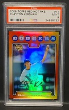 2008 Topps Red Hot Rookies Clayton Kershaw RC #11 PSA 9