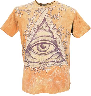 Mirror Herren T-Shirt, Yoga Shirt - Schutzauge/kurkuma