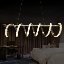 Simple modern dining room light LED crystal chandelier living room lamp Lighting