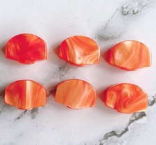 Plastic MINI button peg fit for Gotoh Machine Head, Orange-Red color 6p FR17R