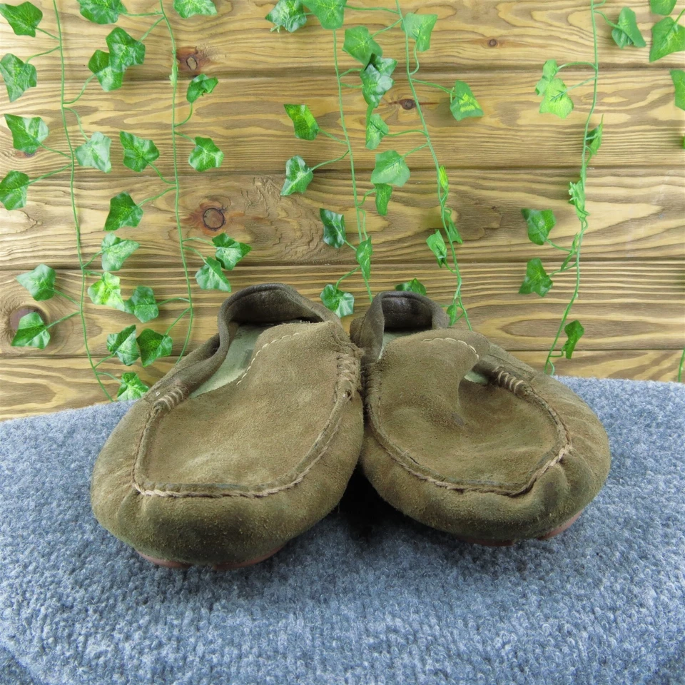 Zapatilla mocasín de conducción UGG Henrick para hombre talla 15 mediana marrón gamuza sin cordones Foto 2 de 4