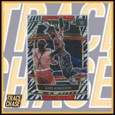 2022 Panini Select WWE Kofi Kingston Concourse Zebra Prizm #52 SSP!!!