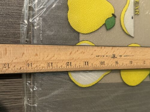 Vintage Clear Cutting Board with Pear Fruit Designs - Picture 3 of 7