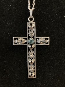 HSB Harry S Bick Sterling Silver 2 1/2” Long By 1 3/8” Wide With 20” Ster. Chain