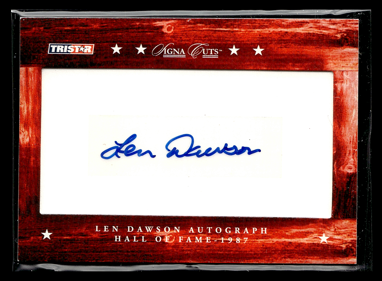 Len Dawson Autographed Signed Kansas City Chiefs 2007 TRISTAR SIGNA CUTS #ED /65 HOF 