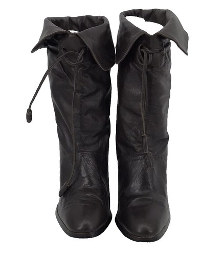 ECCO Women's Hobart Riding Boot Sz 41/Us Black Leather Side