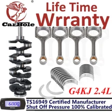 Engine Crankshaft & Bearing Kit With Con Rods fit Hyundai Sonata Kia Optima 2.4L