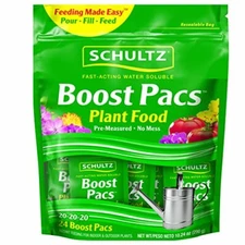 Schultz Boost Pacs Plant Food, 24 Pack, Pre-Measured Fast Acting Water Soluble