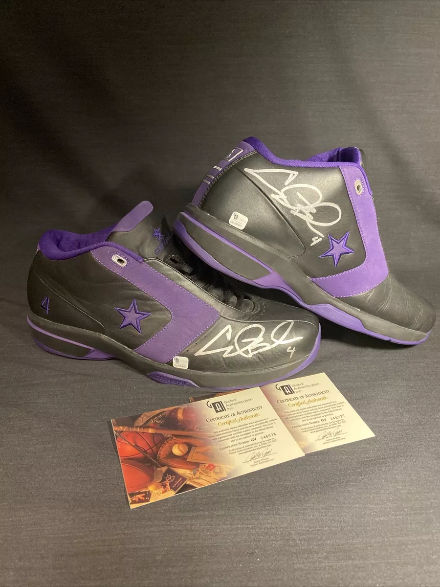 2003 Chris Bosh Raptors Game Worn Rookie Converse Loaded Weapon Shoes Auto COA