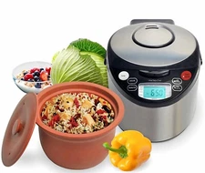 VITACLAY SMART ORGANIC MULTI COOKER RICE COOKER, SLOW COOKER Healthy 8 Cup