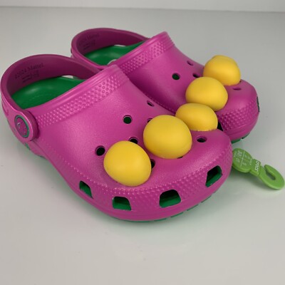 Crocs Barney I Love You Classic Clog - Toddler Size C 11- 209453-3E8 New
