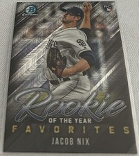 2019 Bowman Chrome Baseball Jacob Nix San Diego Padres ROY Favorites Mojo