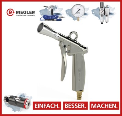 RIEGLER Blaspistole 207594 mit Venturidüse Nippel NW 7,2 dosierbar max. 10 bar