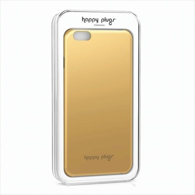 Happy Plugs Deluxe Slim Smartphone Hülle für iPhone 6/6s Plus - Gold Neu & OVP