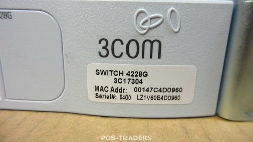 3com 3C17304 Switch 4200 28-Port 10/100 2x 1000 + 2x GBIC Ports Switch INCL EARS - Afbeelding 2 van 3