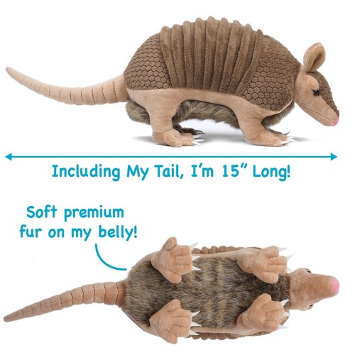 Mike The Armadillo - 10 Inch Stuffed Animal Plush - by TigerHart Toys - Picture 3 of 6