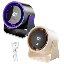 Small Desk Fan 100 Speed Small Quiet Table Fan Led Display Personal Cooler