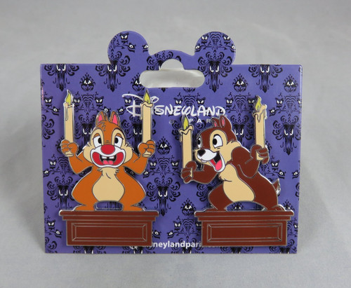 Disney Disneyland Paris Pin Set Chip Dale Gargoyle Phantom Manor Haunted Mansion
