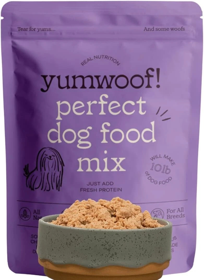 Yumwoof Perfect Dog Food Mix Grain-Free Recipe Improved Taste Makes 10 lbs Fresh