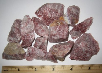 12 SMALL NATURAL 0.9''-1.7'' STRAWBERRY QUARTZ CRYSTAL STONES BRAZIL 184.2grams *3