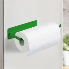 Magnetic Paper Towel Holder for Fridge Green,Heavy Duty Strong Magnet Backing fo