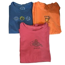 Life Is Good Crusher T Shirts Women’s Size Large Cotton Tees Lot Of 3