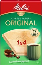Melitta 6658076 Pack Original Size 1X4, 80 Filter Coffee Makers Brown Paper u